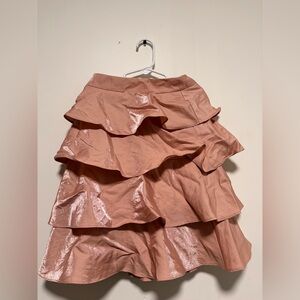 Dainty Jewells Girls Tiered Ruffle Midi Skirt - Blush Pink